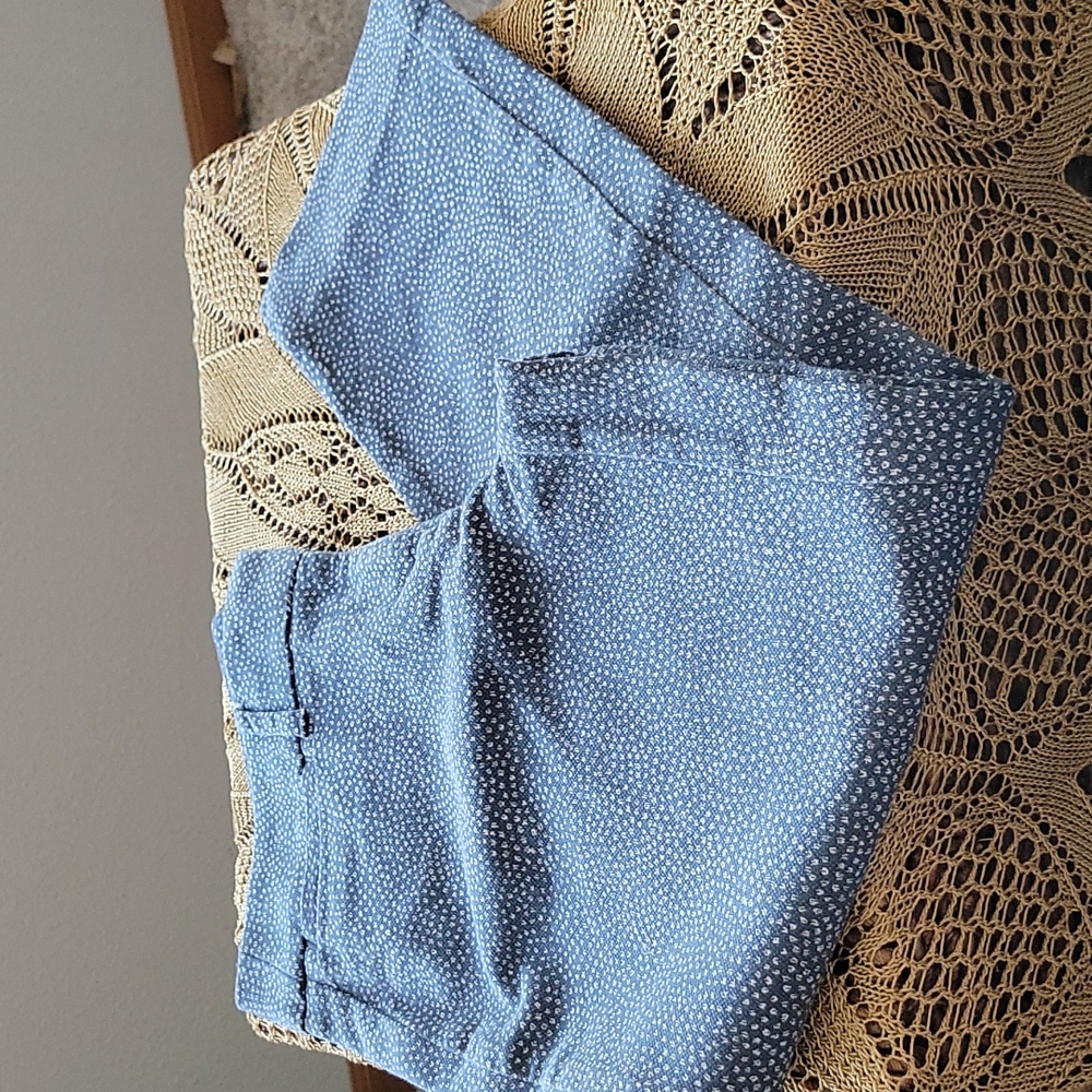 Light Blue Patterned Women's Pants